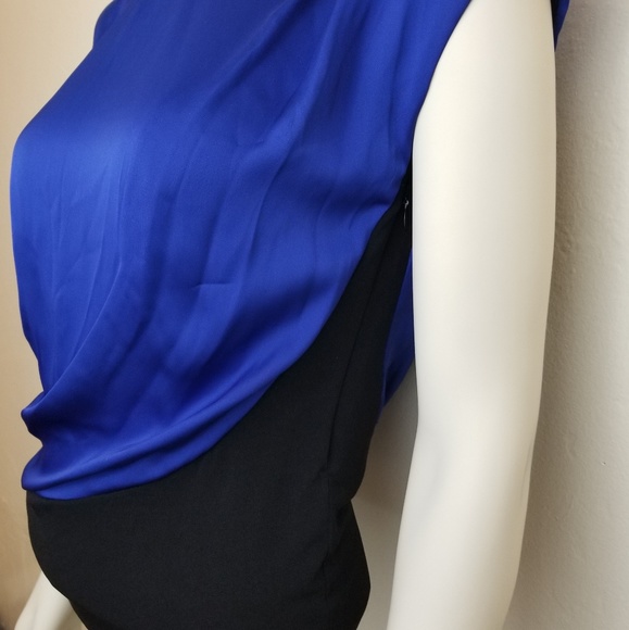 Vince Camuto Royal Blue Satin Blouse - Picture 4 of 8